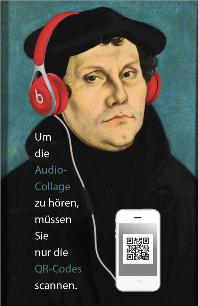 Luther with headphones
